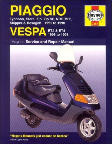 Beispielbild fr Piaggio Sfera, Typhoon, Zip, Zip SP, Skipper, Hexagon and Vespa ET2 & ET4 Service & Repair Manual: 1991-1997 (Haynes Service & Repair Manuals) zum Verkauf von ThriftBooks-Dallas