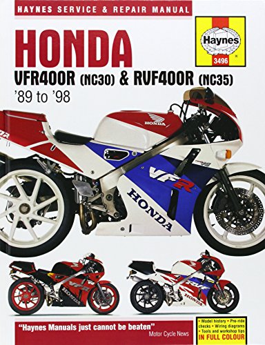 Stock image for Honda VFR400 and RVF400 V-fours, 1989-98 (Haynes Service and Repair Manuals) for sale by Brit Books