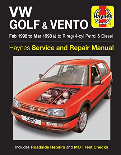 9781859607626: VW Golf & Vento Petrol & Diesel (Feb 92 - Mar 98) J To R