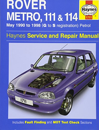 Stock image for Rover Metro, 111 and 114 Service and Repair Manual : 1990 to 1998 (Haynes Service and Repair Manuals) for sale by The Book Spot