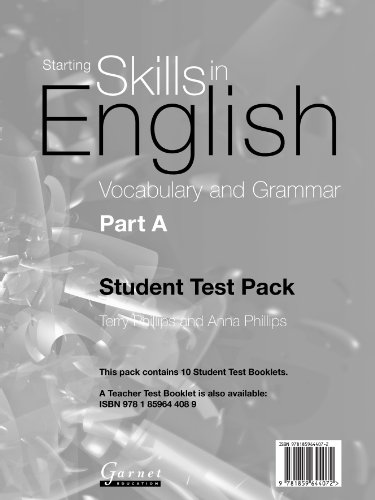 Starting Skills in English: Vocabulary and Grammar Pt. A. Student Pack (Pack of 10 Booklets) (9781859644072) by Terry Phillips; Anna Phillips