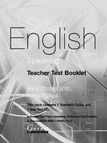 Imagen de archivo de SIE: SPEAKING LEVEL 1 TEACHER TEST PACK (TEST CD AND TEACHER'S GUIDE) a la venta por Zilis Select Books