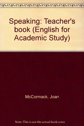 9781859649916: English for Academic Study - Speaking Teacher Book - Edition1