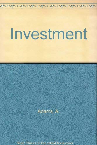 Investment (9781859660737) by Adams, A.; Adams, Andrew