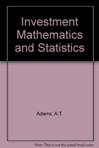 Stock image for Investment Mathematics and Statistics for sale by Masalai Press