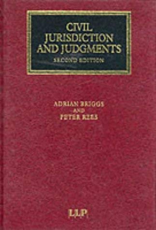 Imagen de archivo de Civil Jurisdiction and Judgments (2nd edition) a la venta por Phatpocket Limited