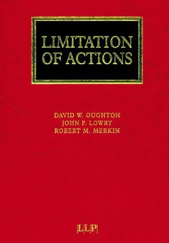 Imagen de archivo de Limitation of Actions (Lloyd's Commercial Law Library) a la venta por Books Puddle