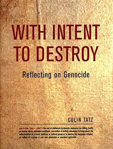 Imagen de archivo de With Intent to Destroy : Reflecting on Genocide a la venta por Better World Books