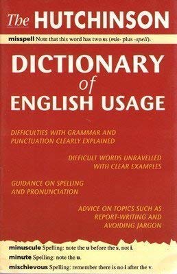 Stock image for The Hutchinson Concise Dictionary of English Usage (Helicon language) for sale by Goldstone Books
