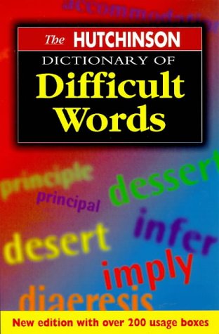 9781859862490: The Hutchinson Dictionary of Difficult Words (Helicon language)