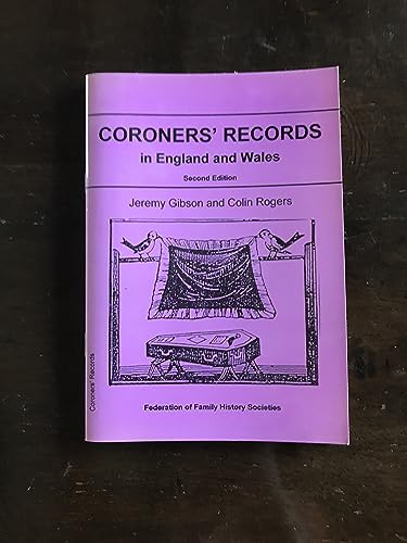 9781860060496: Coroners' Records