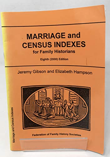 Stock image for Marriage and Census Indexes for sale by Better World Books