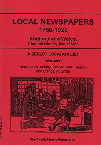 Stock image for Local Newspapers 1750-1920 England Wales for sale by WorldofBooks