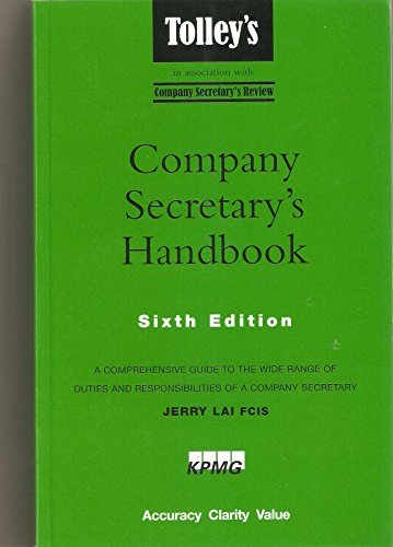 Stock image for Tolley's Company Secretary's Handbook for sale by AwesomeBooks