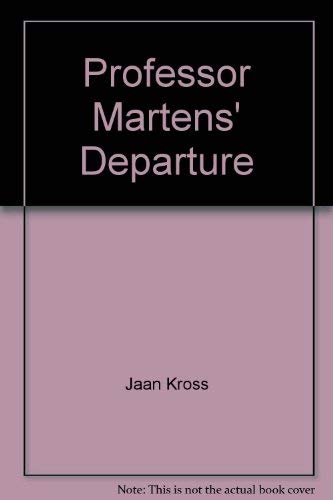 9781860460043: Professor Martens Departure