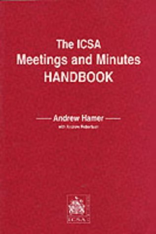 The Icsa Meetings and Minutes Handbook (9781860721397) by Andrew Hamer