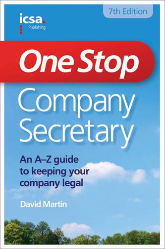 One Stop Company Secretary (9781860724633) by David M. Martin