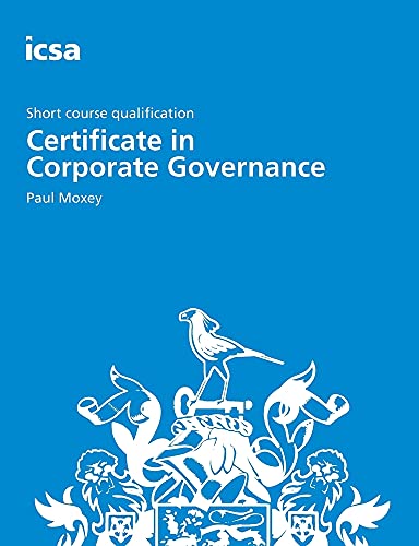 Beispielbild fr Certificate in Corporate Governance zum Verkauf von WorldofBooks