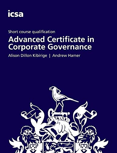 9781860727870: Advanced Certificate in Corporate Governance
