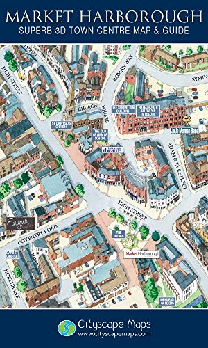 Beispielbild fr Market Harborough, Town Centre Map & Guide zum Verkauf von WorldofBooks