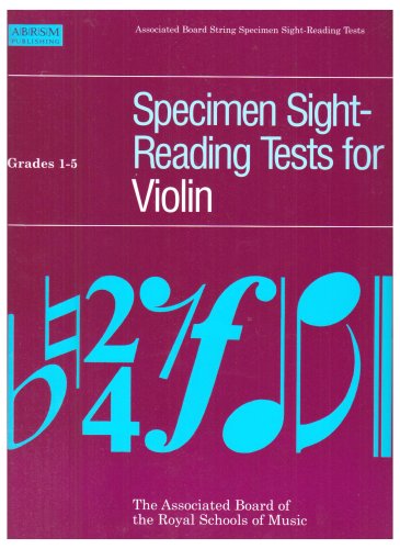 Beispielbild fr Specimen Sight-Reading Tests for Violin: Grades 1-5 zum Verkauf von ThriftBooks-Dallas