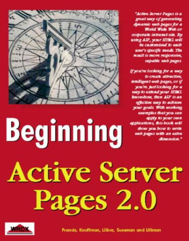 9781861001344: Beginning Active Server Pages 2.0