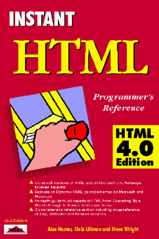 9781861001566: INSTANT HTML PROGRAMMER'S REFE