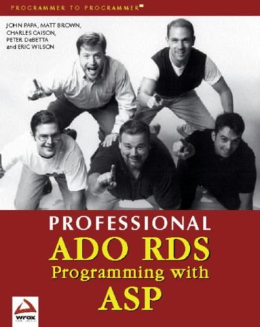 Beispielbild fr Professional Ado Rds Programming With Asp zum Verkauf von Irish Booksellers