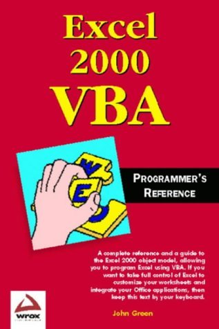 Imagen de archivo de Excel 2000 VBA Programmers Reference a la venta por Reuseabook