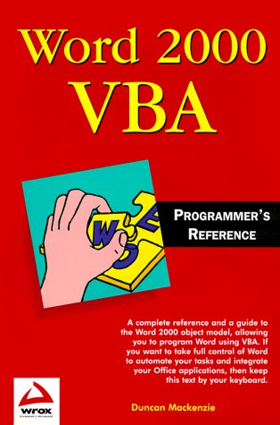 Beispielbild fr Word 2000 VBA Programmers Reference zum Verkauf von MusicMagpie