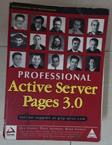 Beispielbild fr Professional Active Server Pages 3.0 zum Verkauf von SecondSale