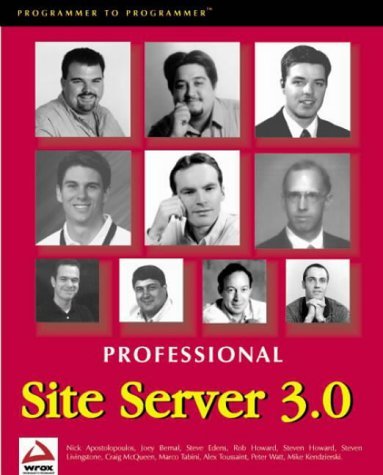 9781861002693: Site Servers 3.0 Professionnal
