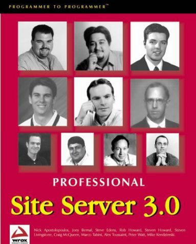 9781861002693: Professional Site Server 3.0