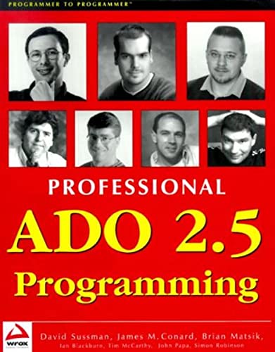 Beispielbild fr Professional ADO 2.5 Programming (Wrox Professional Guide) zum Verkauf von Wonder Book