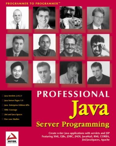 Beispielbild fr Professional Java Server Programming: with Servlets, JavaServer Pages (JSP), XML, Enterprise JavaBeans (EJB), JNDI, CORBA, Jini and Javaspaces zum Verkauf von Wonder Book
