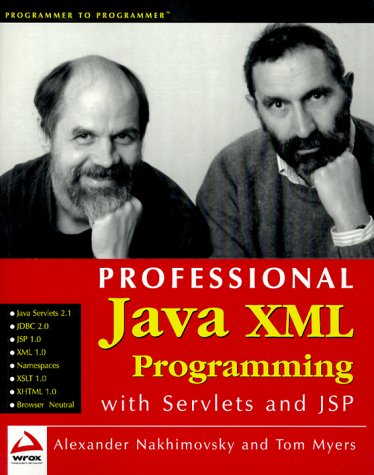 Beispielbild fr Java XML Programming with Servlets and JSP zum Verkauf von Better World Books