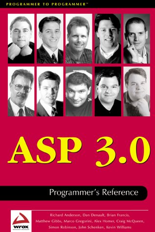 Beispielbild fr Asp 3.0 Programmer's Reference zum Verkauf von Wonder Book