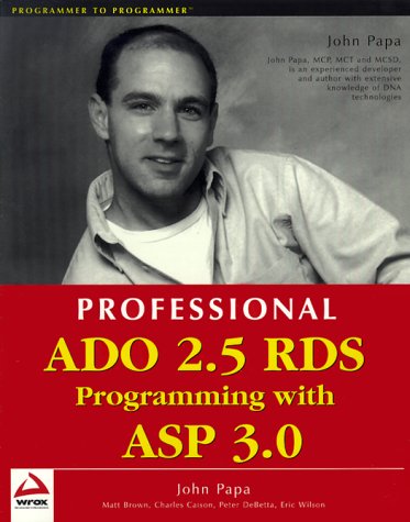 Beispielbild fr Professional ADO 2.5 RDS Programming with ASP 3.0 zum Verkauf von AwesomeBooks