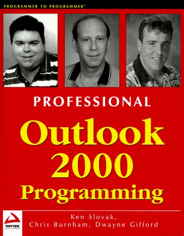 Beispielbild fr Professional Outlook 2000 Programming: With VBA, Office and CDO zum Verkauf von medimops