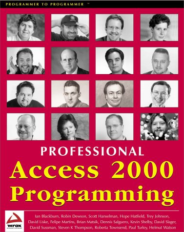 9781861004086: Professional Access 2000 Programming