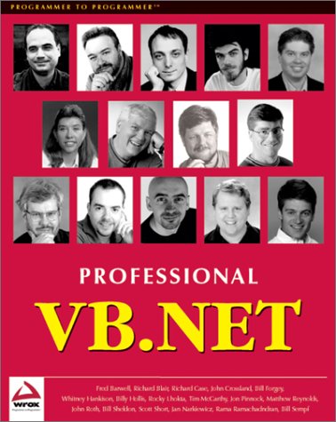 Beispielbild fr Professional VB.NET zum Verkauf von Better World Books
