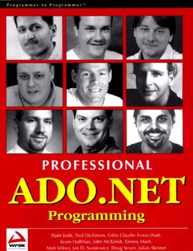 Beispielbild fr Professional ADO.NET Programming zum Verkauf von Wonder Book