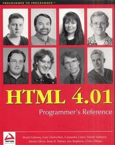 Beispielbild fr HTML 4.01 Programmer's Reference zum Verkauf von Wonder Book