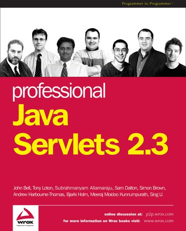 Imagen de archivo de Professional Java Servlets 2.3 a la venta por HPB-Red