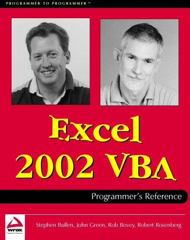 Imagen de archivo de Excel 2002 VBA Programmers Reference a la venta por MusicMagpie