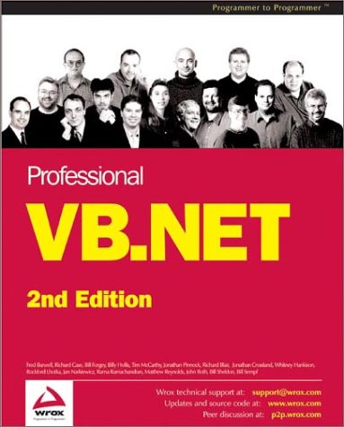 9781861007162: Professional VB.NET (Programmer to programmer)