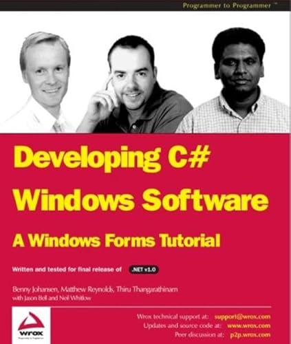 9781861007377: Developing C# Windows Software: A Windows Forms Tutorial