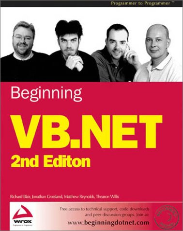 Beginning VB.NET, Second Edition (9781861007612) by Richard Blair; Matthew Reynolds; Thearon Willis