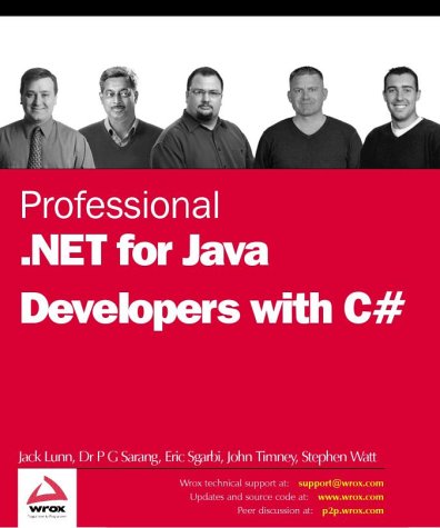 Stock image for Professional .NET for Java Developers Using C# for sale by HPB-Red
