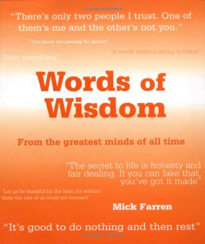 Imagen de archivo de WORDS OF WISDOM a la venta por WorldofBooks